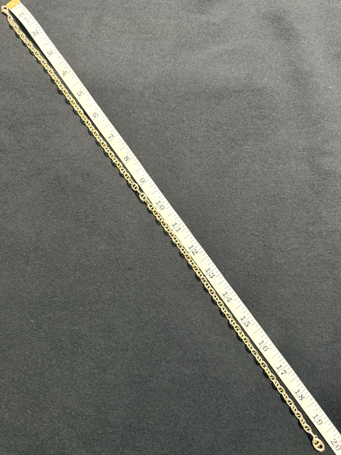 18K Gold Filled 20″ Alternating Mariner Link Chain 5.8mm New