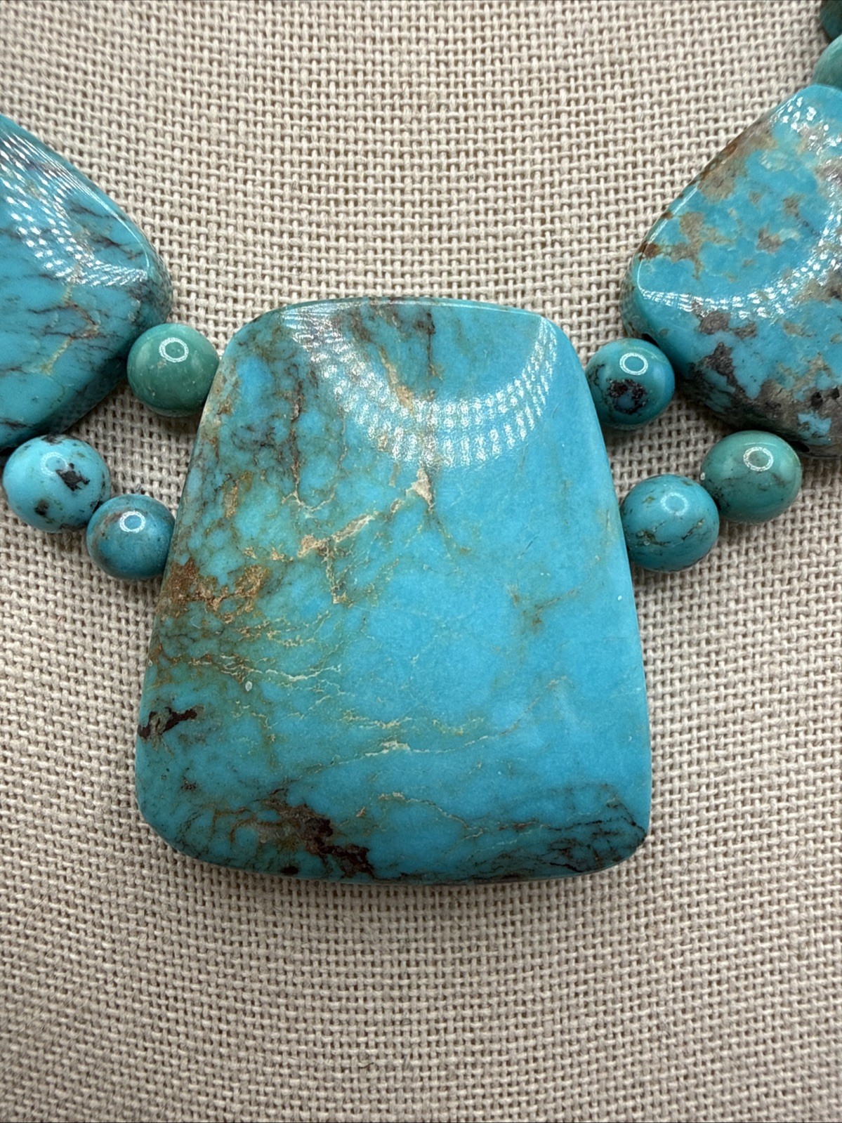 Jay King Natural Mongolian Spider Web Turquoise 925 Necklace NWT Orig. $248
