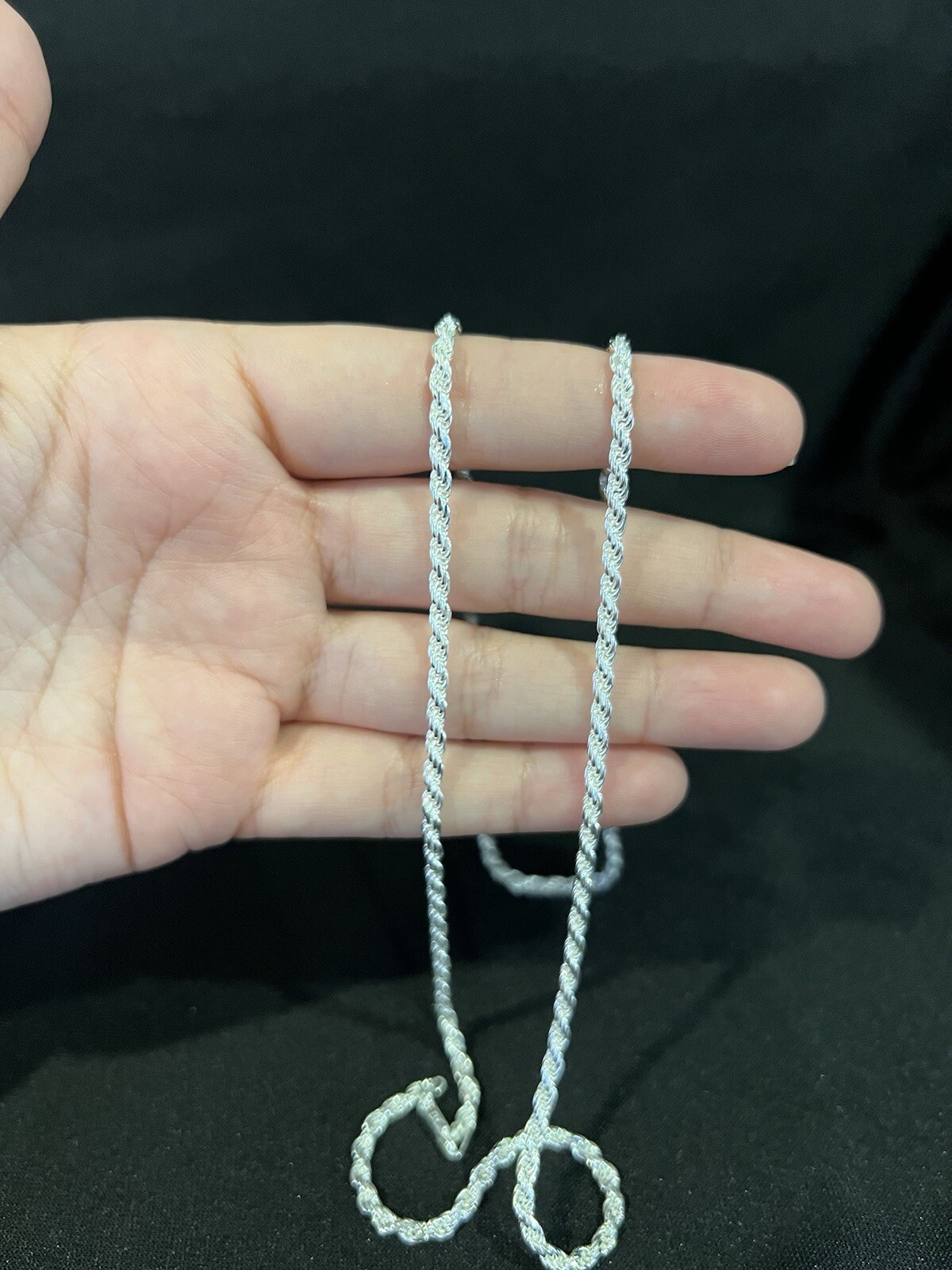 .925 Sterling Silver Men Women Twisted Rope Chain Necklace 18 20 22 24 26 28 30