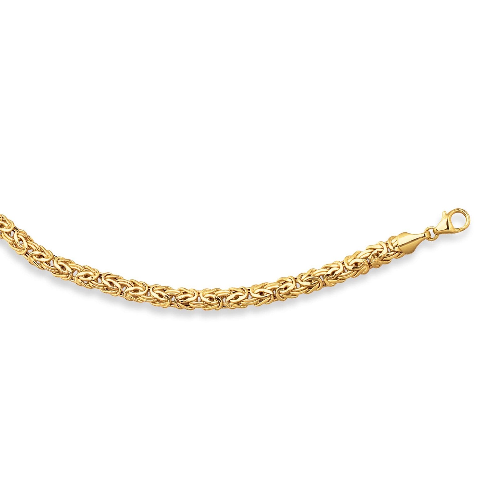 Floreo 14k Yellow Gold 6mm Byzantine Link Bracelet, 7.25 Inch