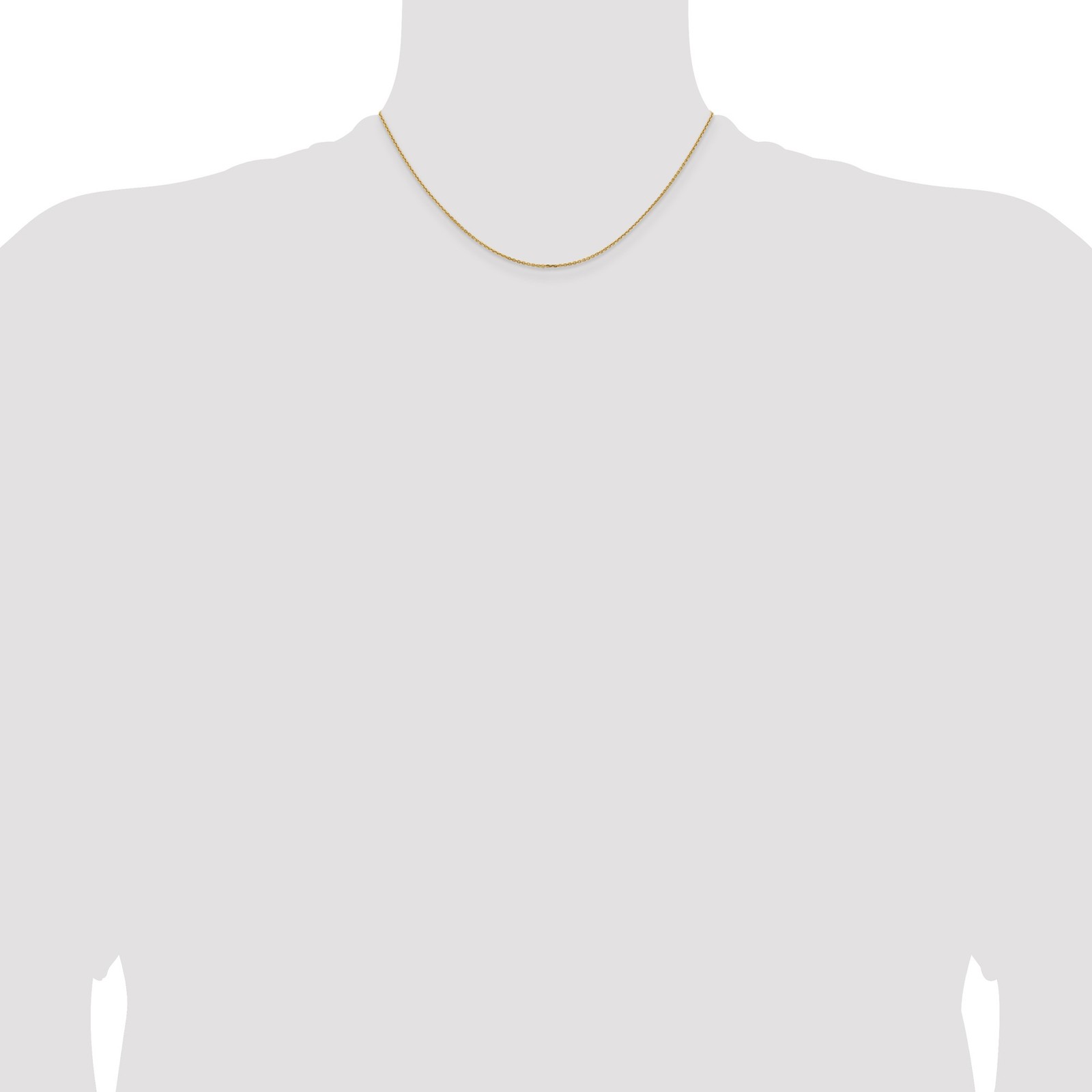 10K Yellow Gold 0.8-1.65mm Cable Chain Necklace 9-24 Inch Mens Womens