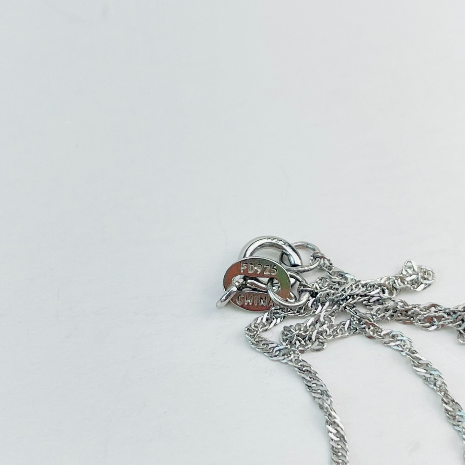Marcasite Sterling Silver Angel Wing Pendant and Chain JTV Tillya Treasures