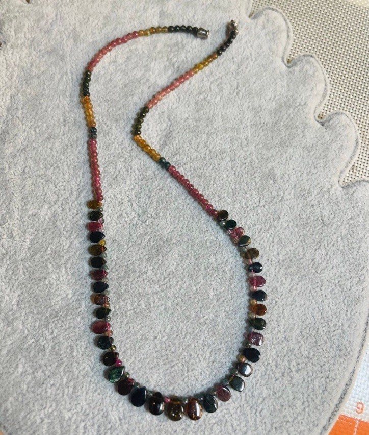 Natural tourmaline necklace