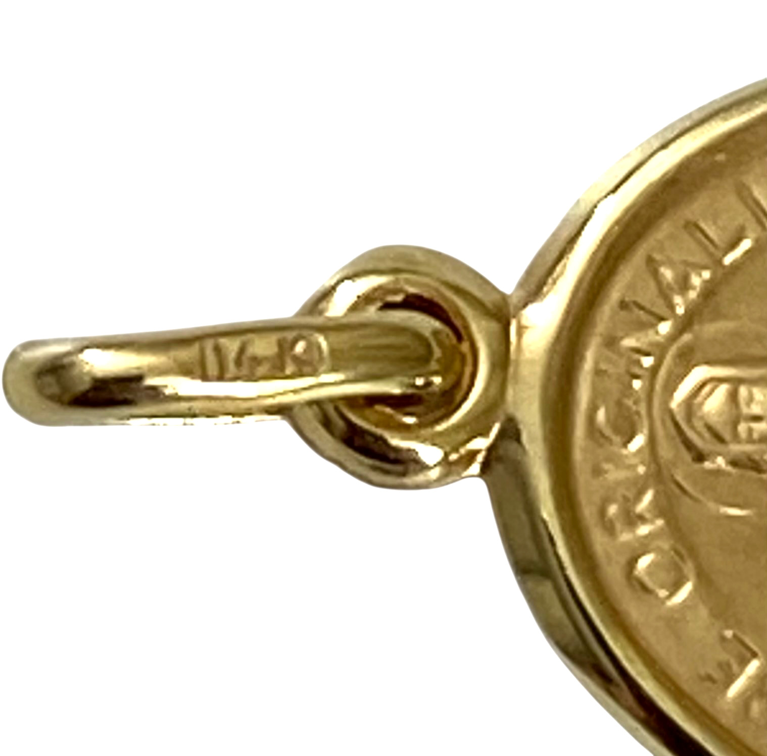 14K GOLD MIRACULOUS VIRGIN MARY MEDAL, 14K REAL GOLD MIRACULOUS PENDANT- 14KM