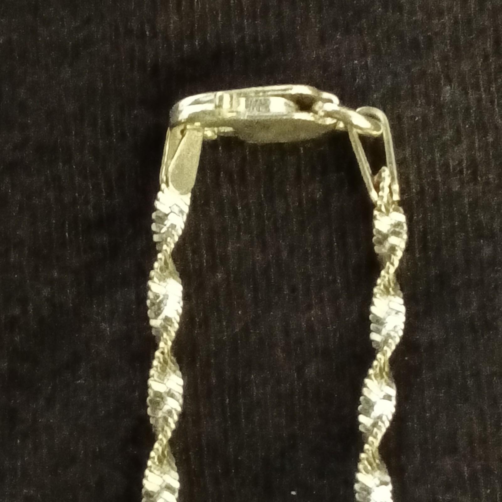 Beautiful 16 925 Silver Twisted Herringbone Chain Necklace 16 Inches!