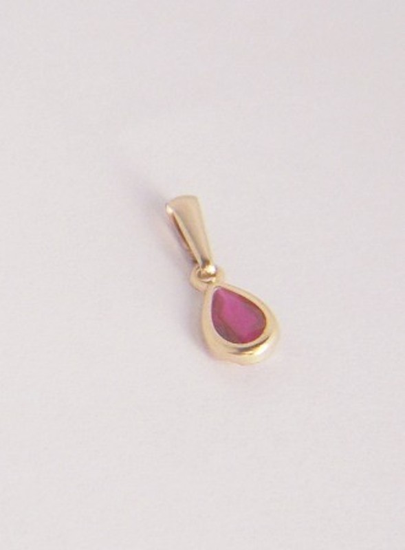 9ct Gold Ruby Pendant Charm Bday Anniversary X’mas GIFT BOX SOLID 9K Bargain