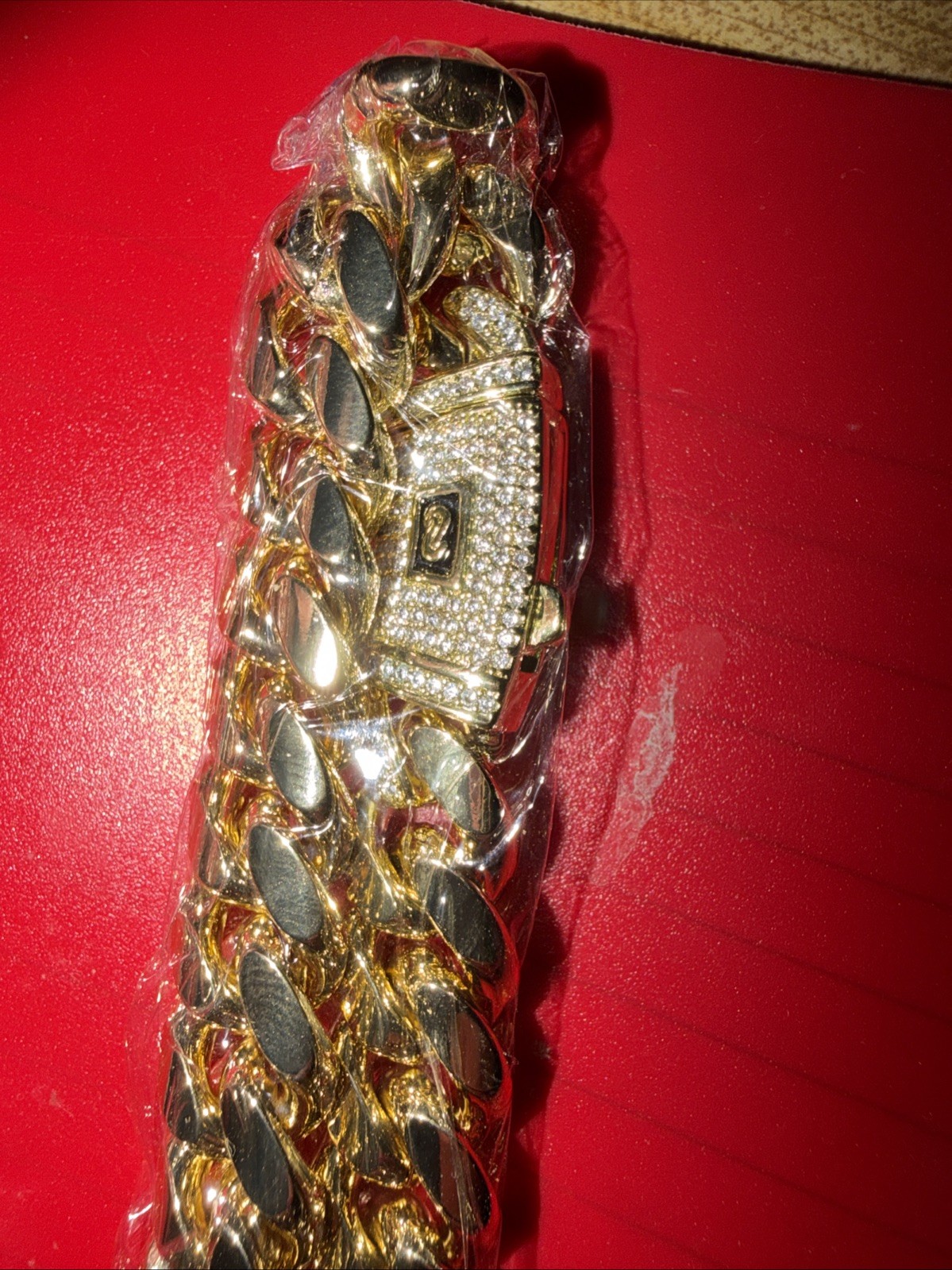14k gold monaco chain 24”x1/2” Diamond Clasp