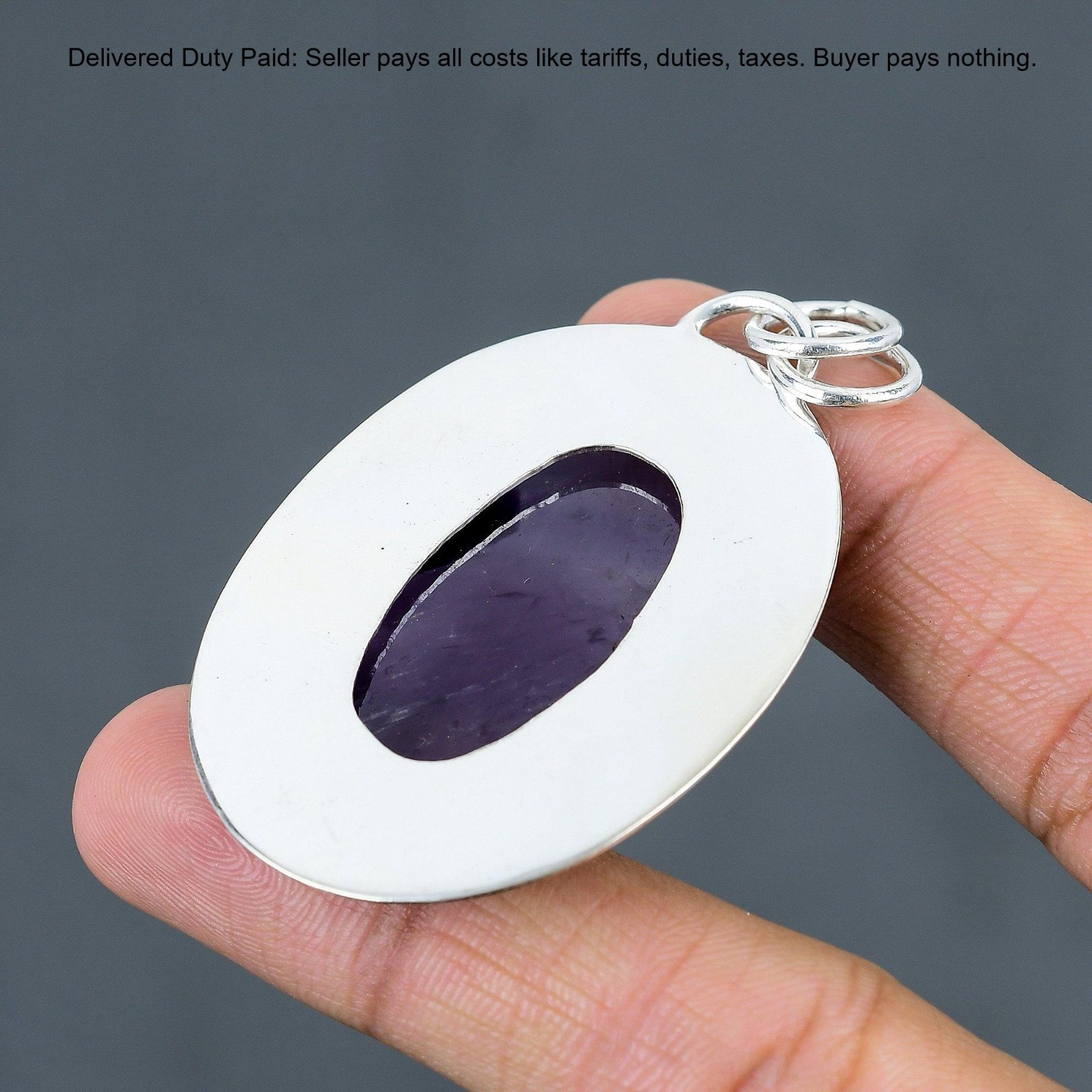 925 Silver February Star Amethyst Stone Wife Anniversary Unique Pendant Jewelry