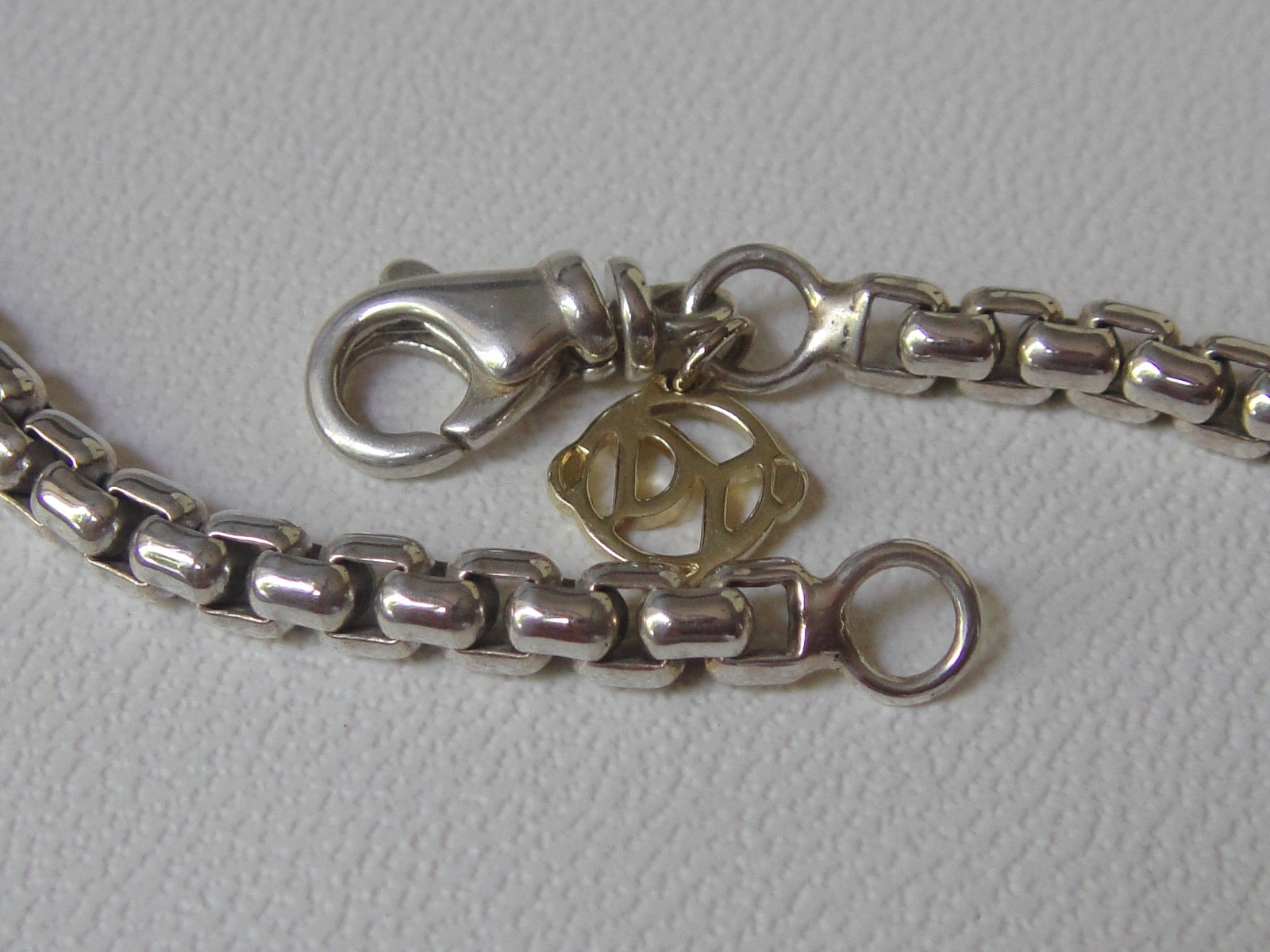 DAVID YURMAN 14K GOLD SS 3.6mm BOX CHAIN NECKLACE 20 “