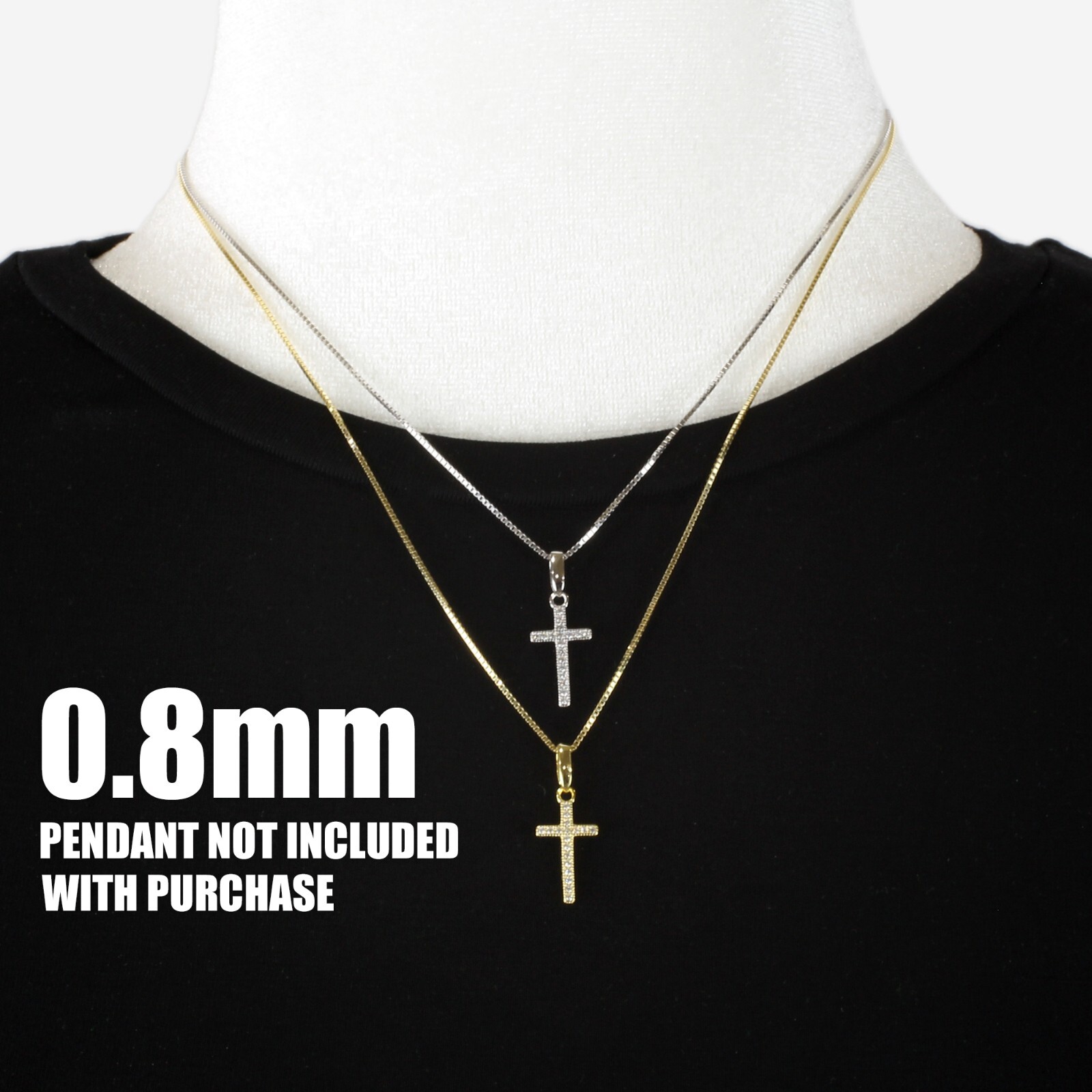 Guaranteed 10K or 14K Gold Box Chain Necklace Two Sizes – All Lengths