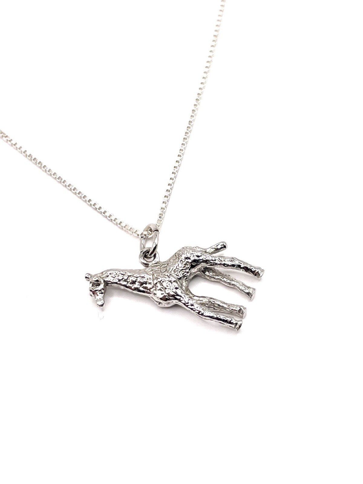 Sterling Silver Giraffe Pendant Necklace