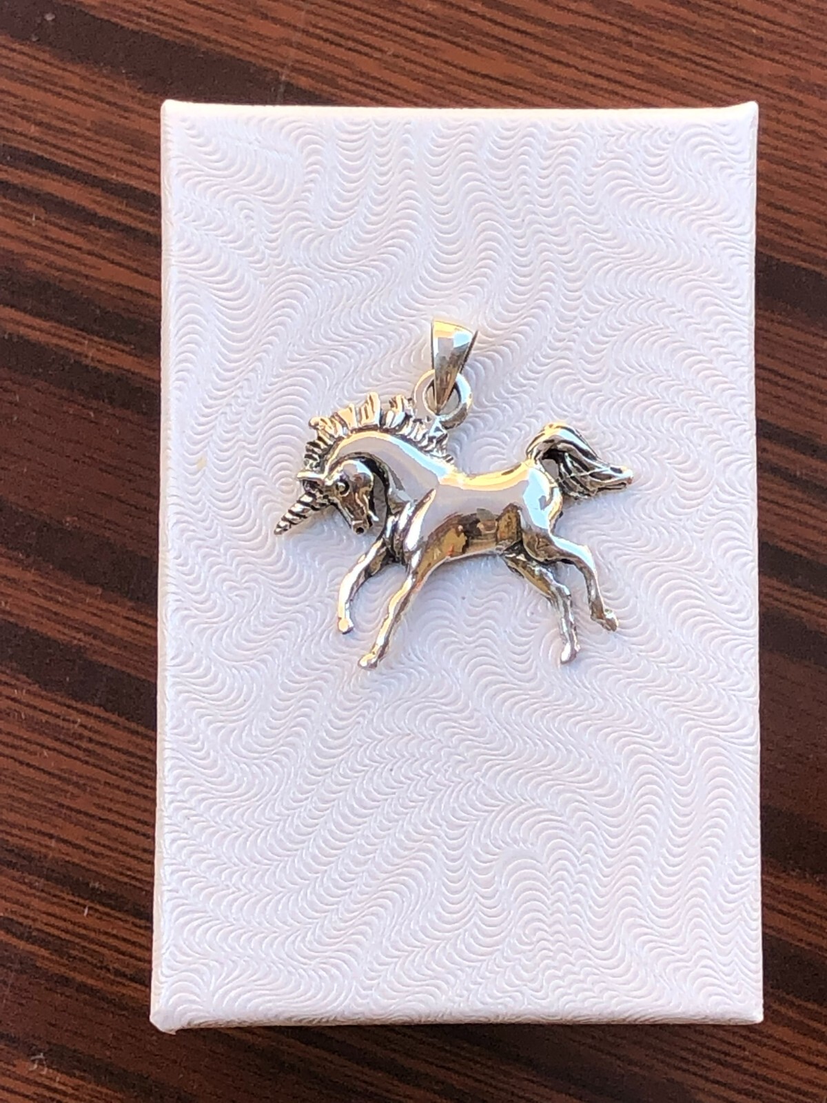 Unicorn Pendant Sterling Silver 925 26mm(1.02″)