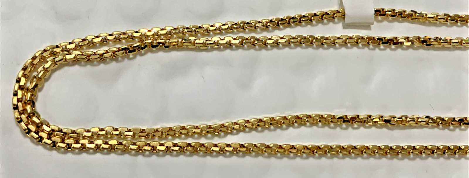 10k Real Gold Rounded Box Chain Semi-Solid 4.4Grams 1.9×1.5mm 22” Brand NWT 10K