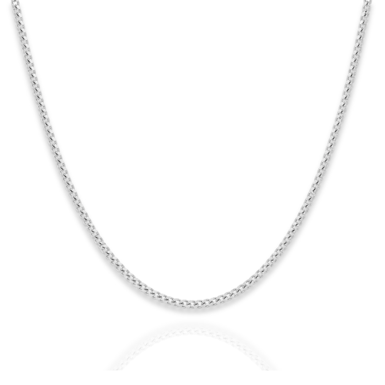 925 Sterling Silver Curb Chain Necklace – 2mm