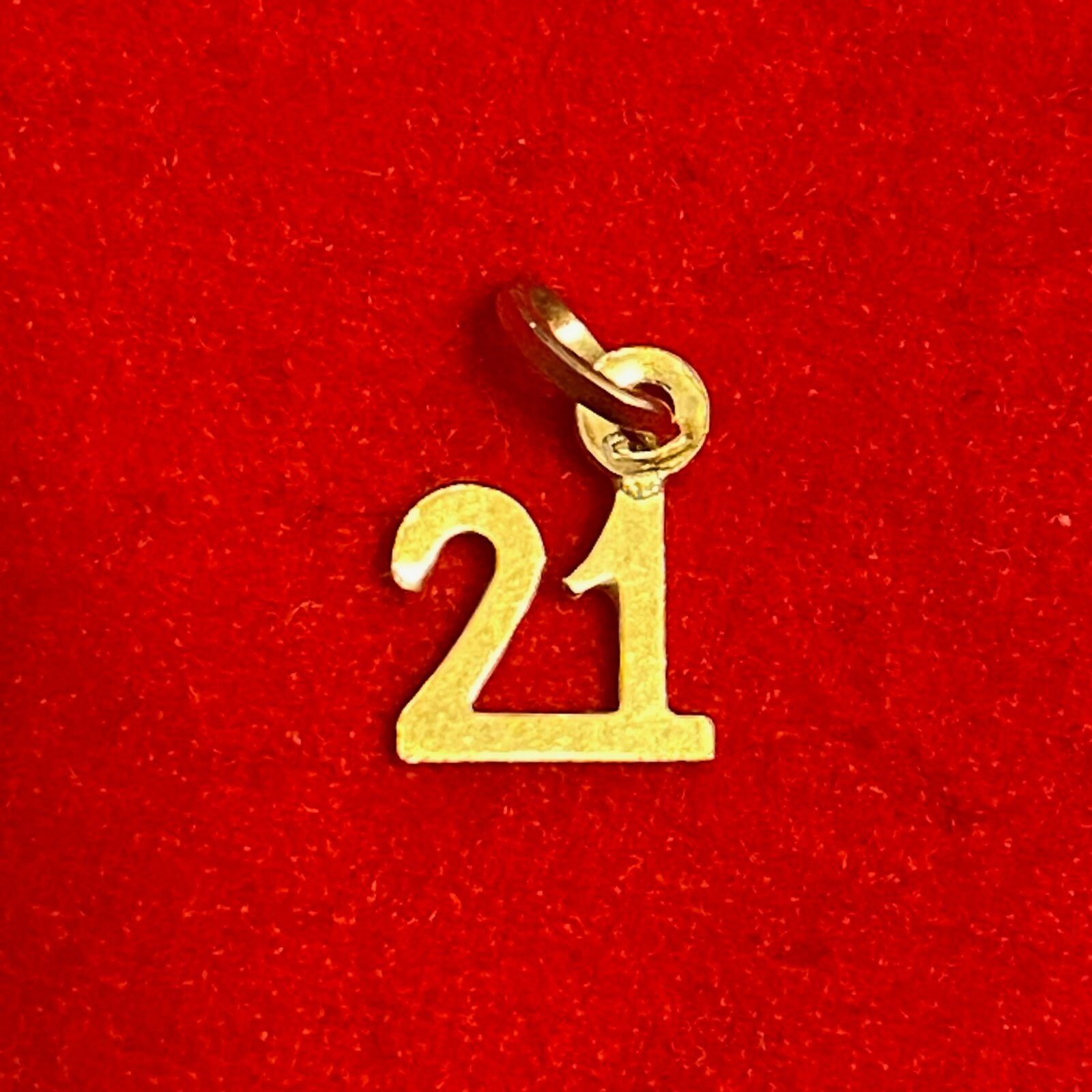 NEW 9ct Solid Yellow Gold 21st Birthday Charm 9K Pendant Milestone Age Birthday