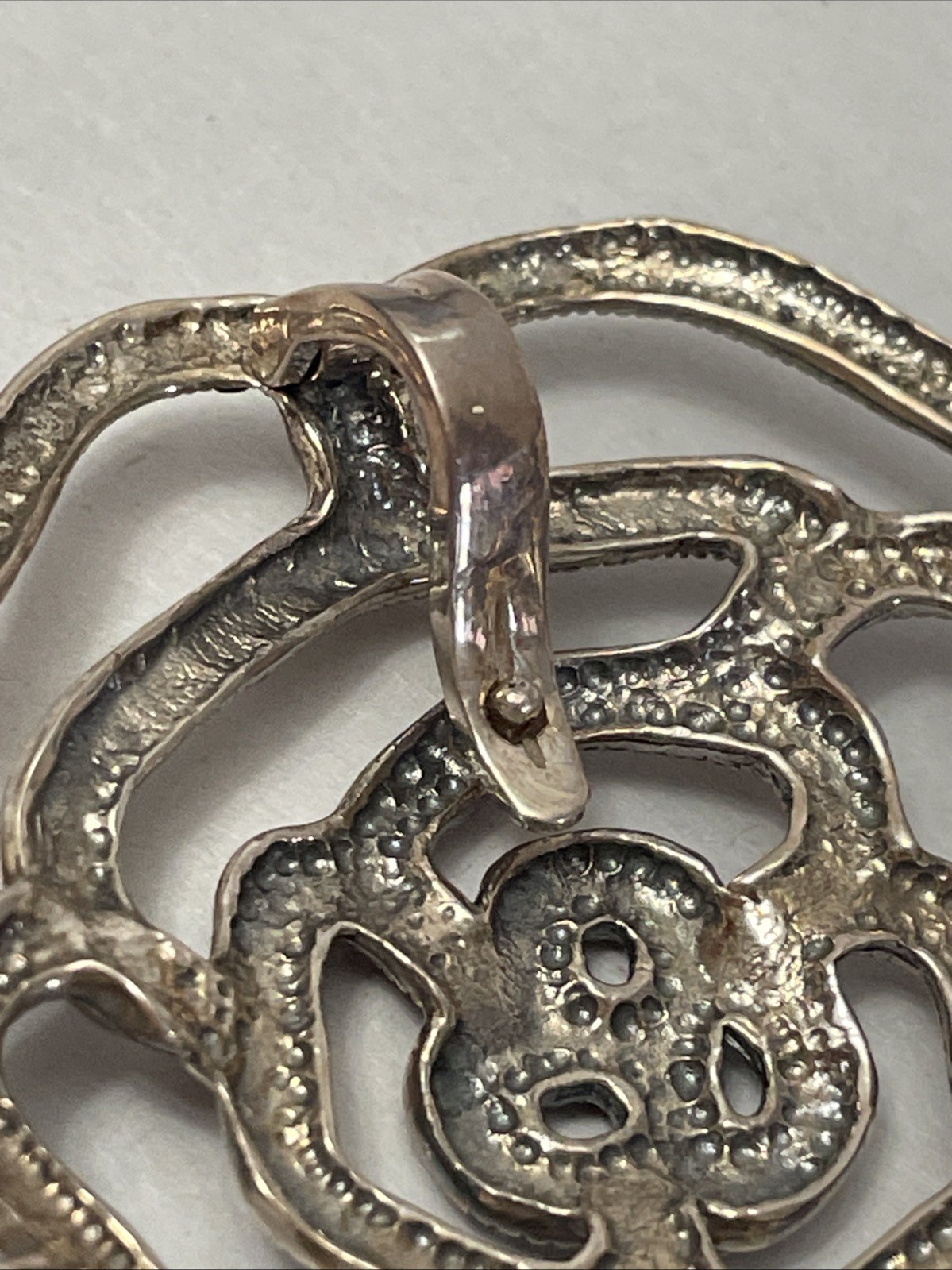 Sterling Silver Marcasite Flower Pendant
