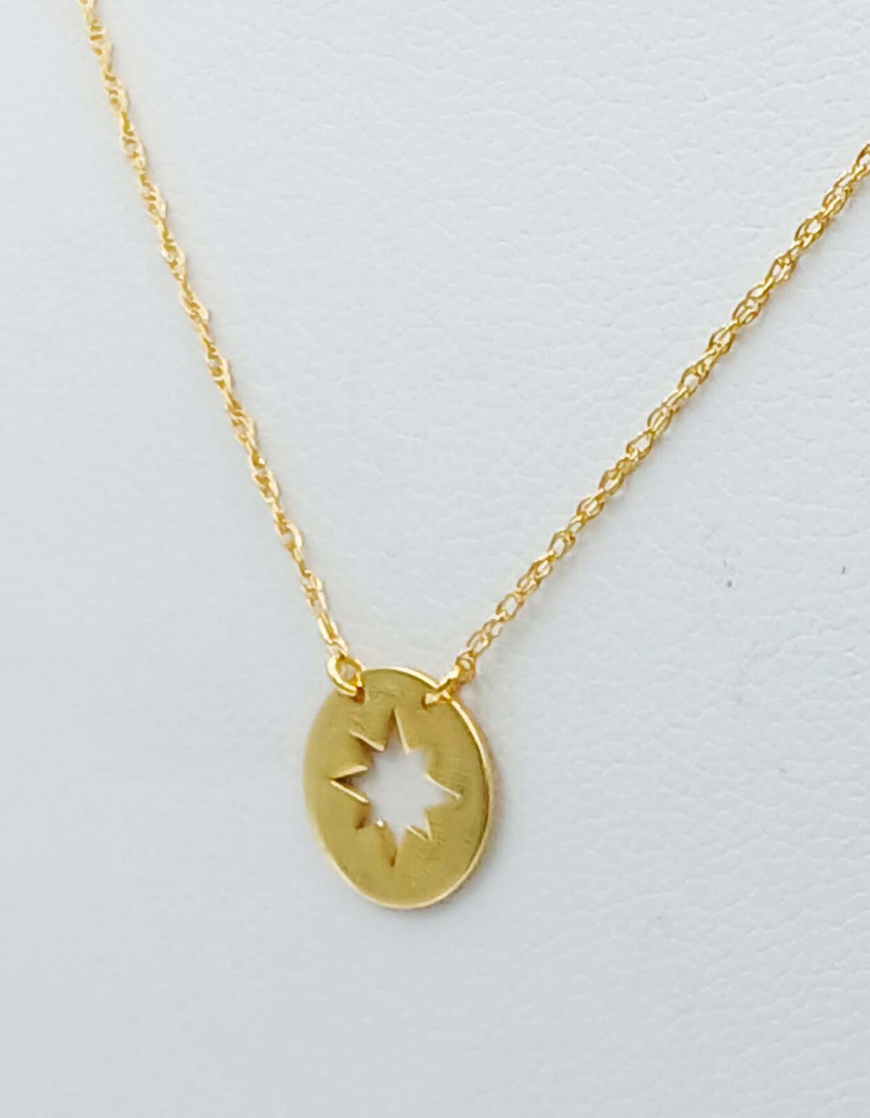 STAR PENDANT NECKLACE 14K SOLID YELLOW GOLD- New With Tag – Sm