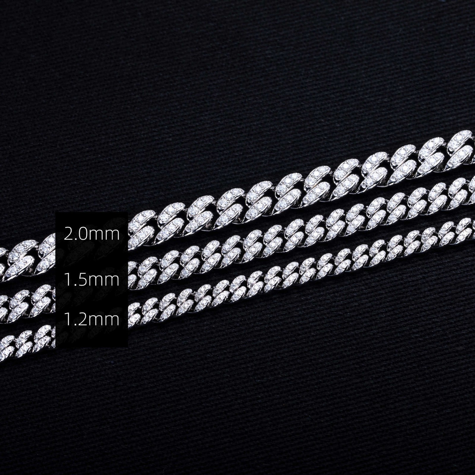 6-10mm Moissanite Miami Cuban Link Prong Chain Iced Hip Hop Necklace 925 Silver