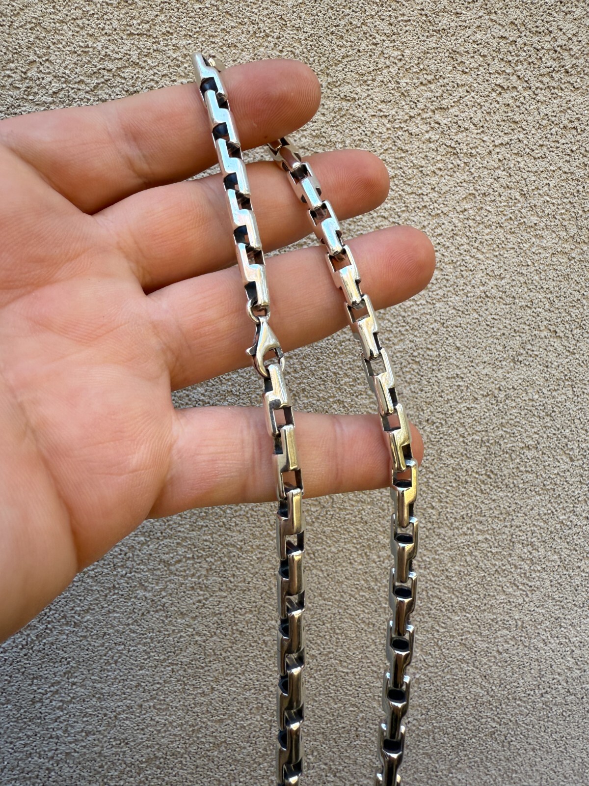 Handmade Custom 6mm Bullet Rolo Chain Necklace Real 925 Sterling Silver Oxidized