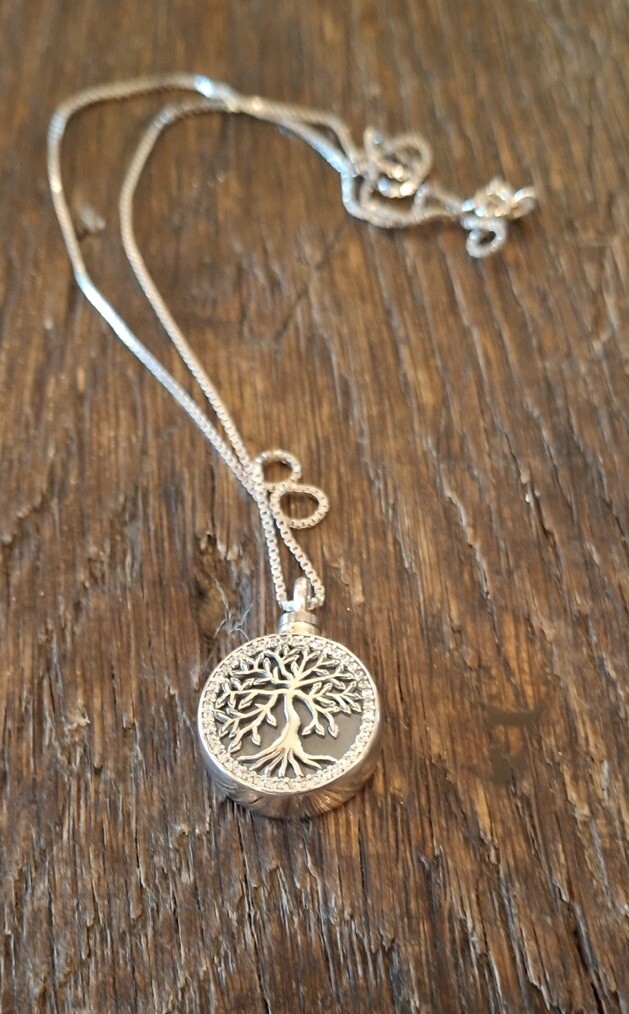 Tree Of Life Ash/urn Cz 925 Pendant 18 Inch Very Pretty ( FOR EVER IN THE HEART)