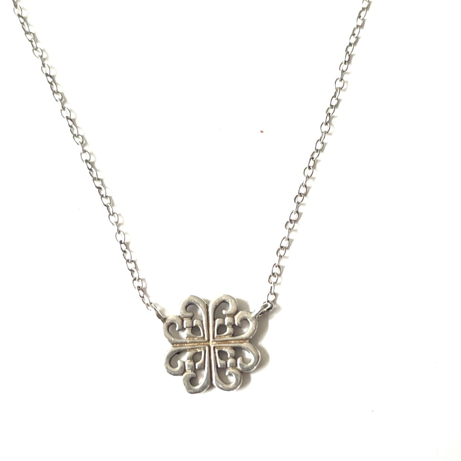 ATI CN 925 Sterling Silver Pendant Chain Necklace Love Friendship