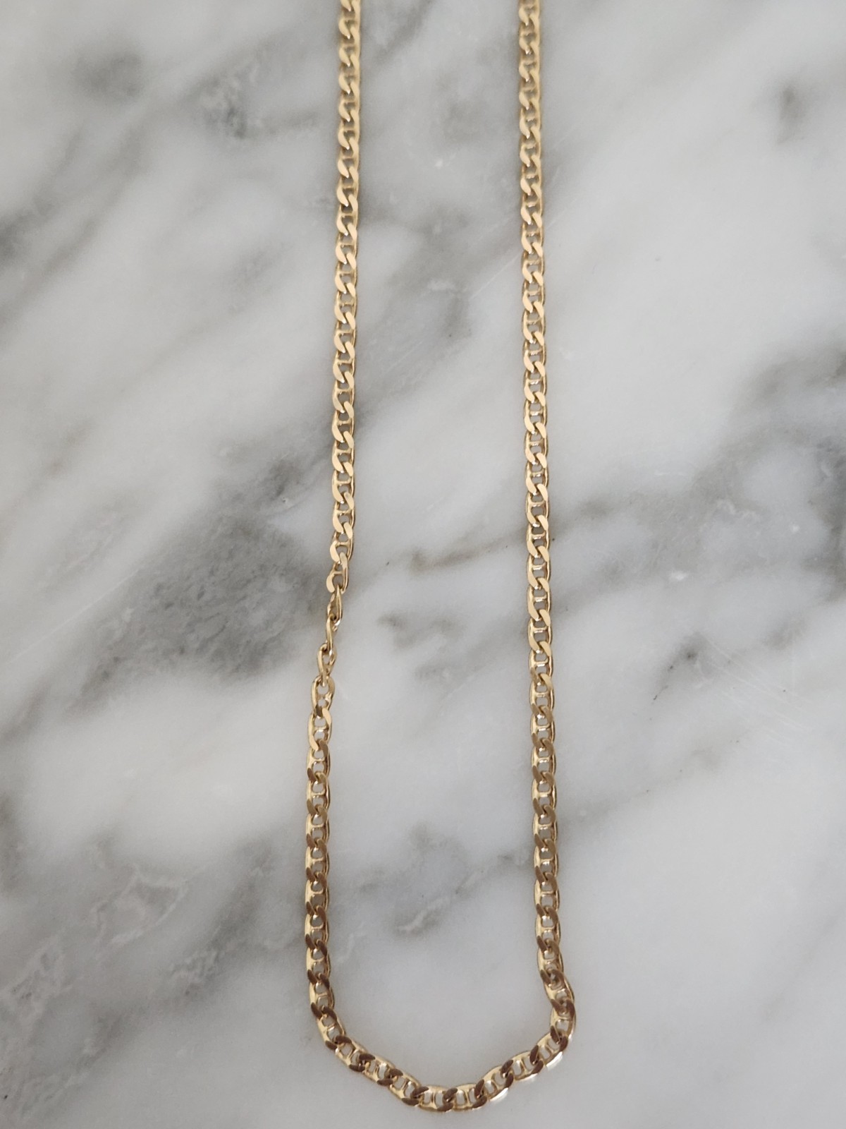 750 18K 750 (Italy?) Yellow Gold Cuban Links NECKLACE- ☆1236 VI/ 6.23 Grams