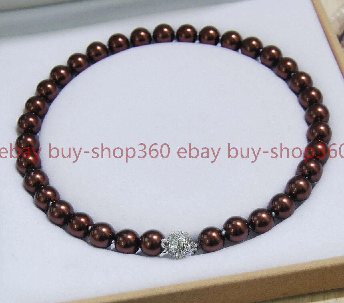 Fashion 8/10/12mm South Sea Multicolor Shell Pearl Round Beads Necklace 18” AAA