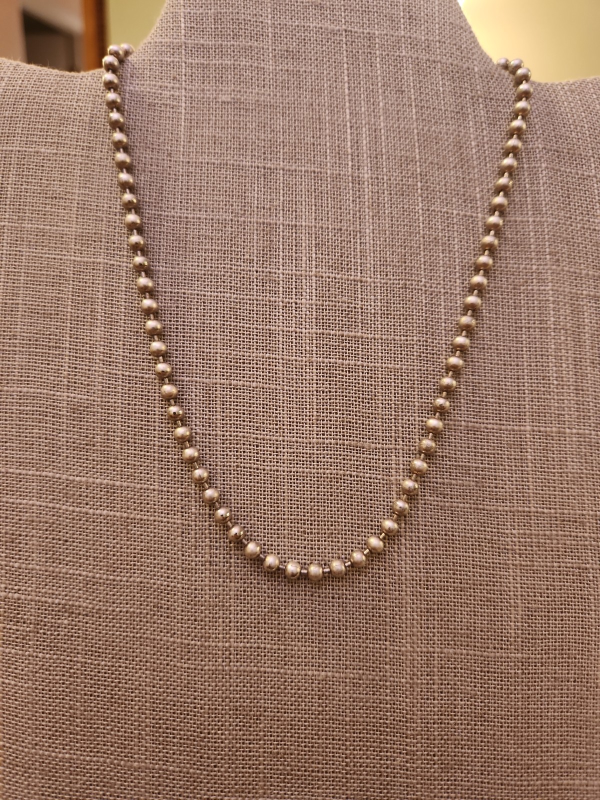 Italy 925 Sterling Silver Ball Chain 15″