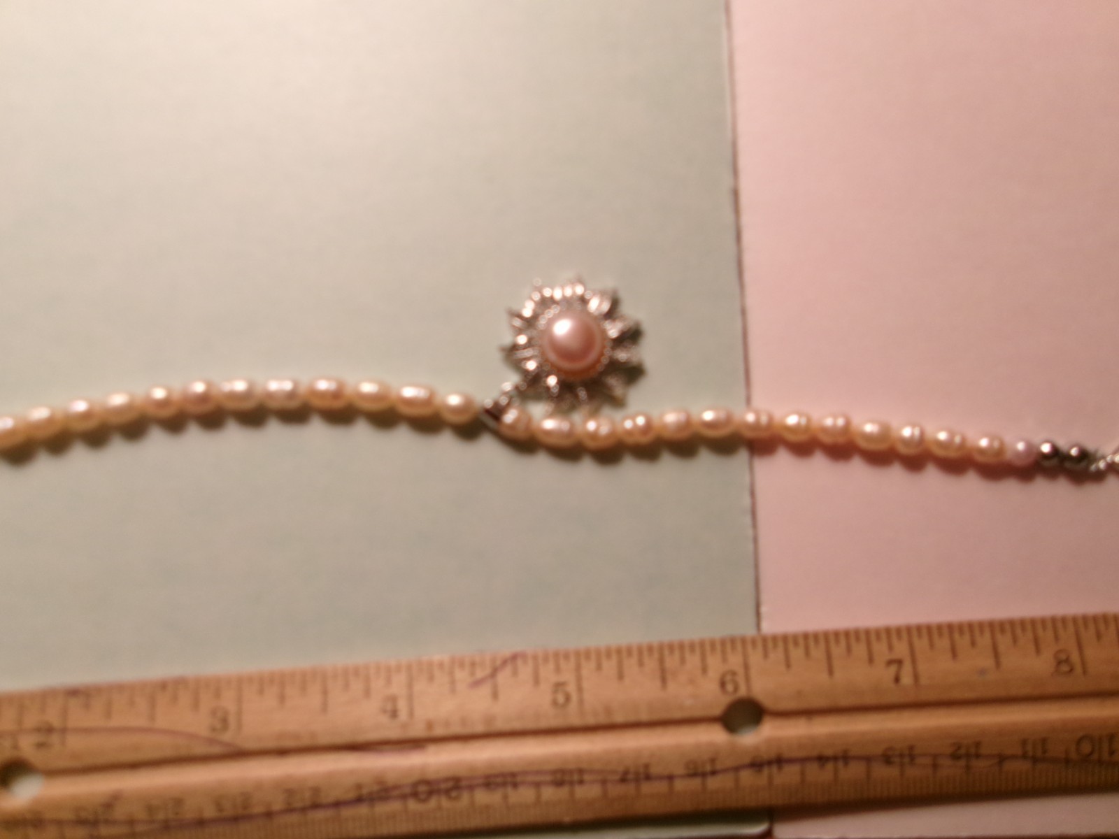PEARL BRACELET WITH REAL PEARLS I MADE THIS ONE LARGE WRIST