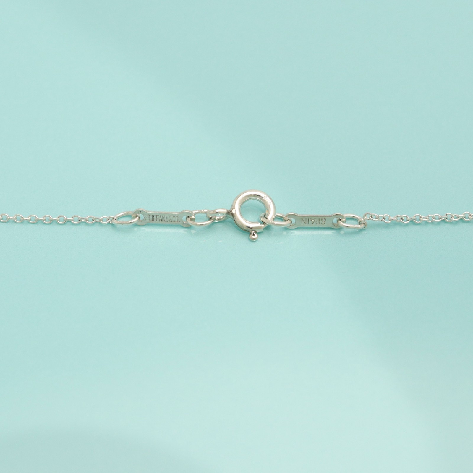 Tiffany & Co. Elsa Peretti 16mm Open Heart Pendant Necklace 16.1″ Silver 925