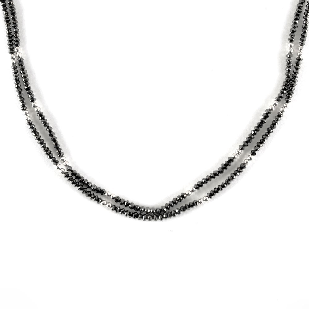 Unbranded Necklace Black Diamond 60.8ct K18WG White Gold 14.3g Accessories