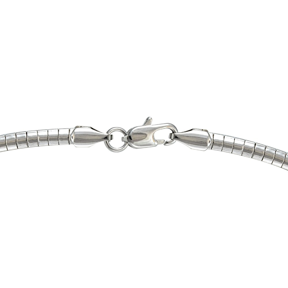 0.25ct Diamond Two-Tone Rose Gold Twist Frontal Omega Necklace