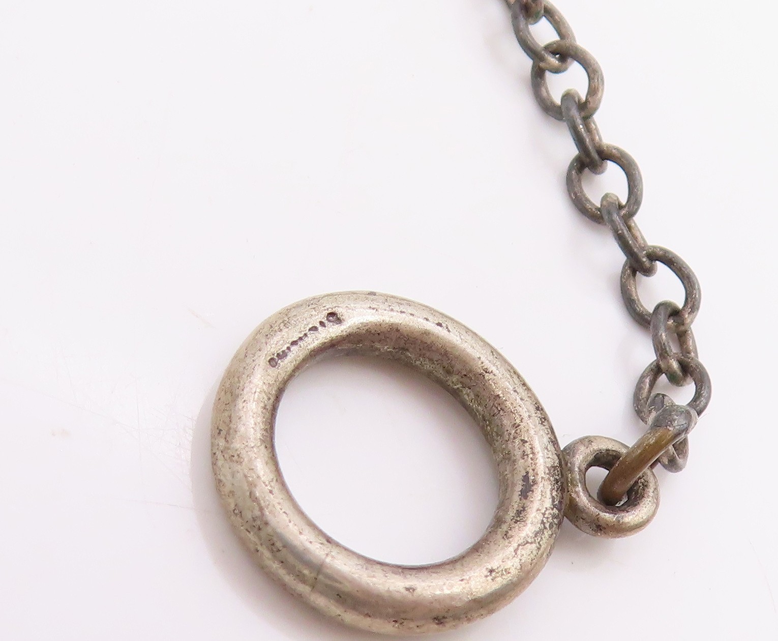 925 Sterling Silver Vintage Necklace Etched Love Heart Charm Motif Chain NE4832