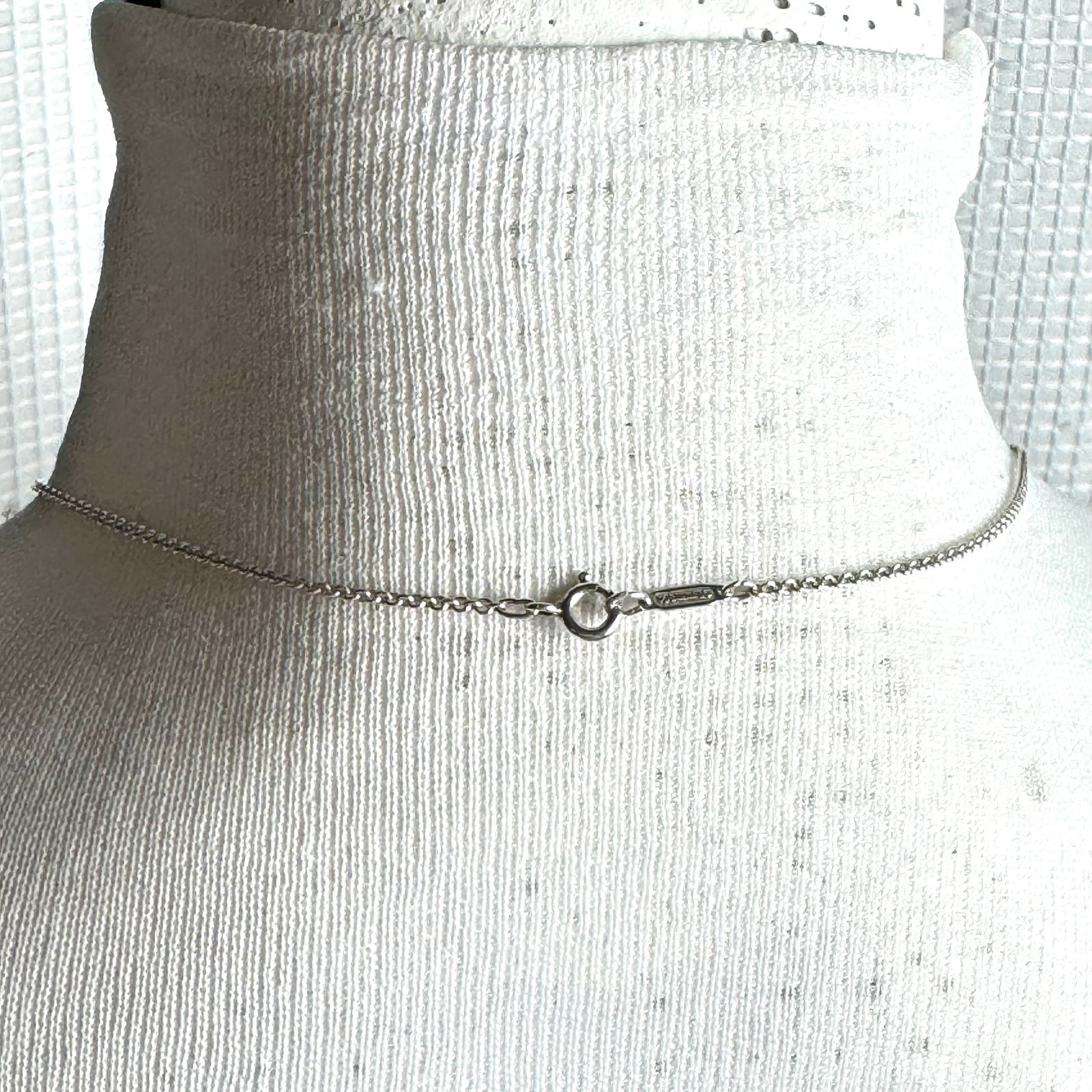 Tiffany & Co Atlas Cube Necklace Italy Sterling Silver Pendant Pouch 20g Rare