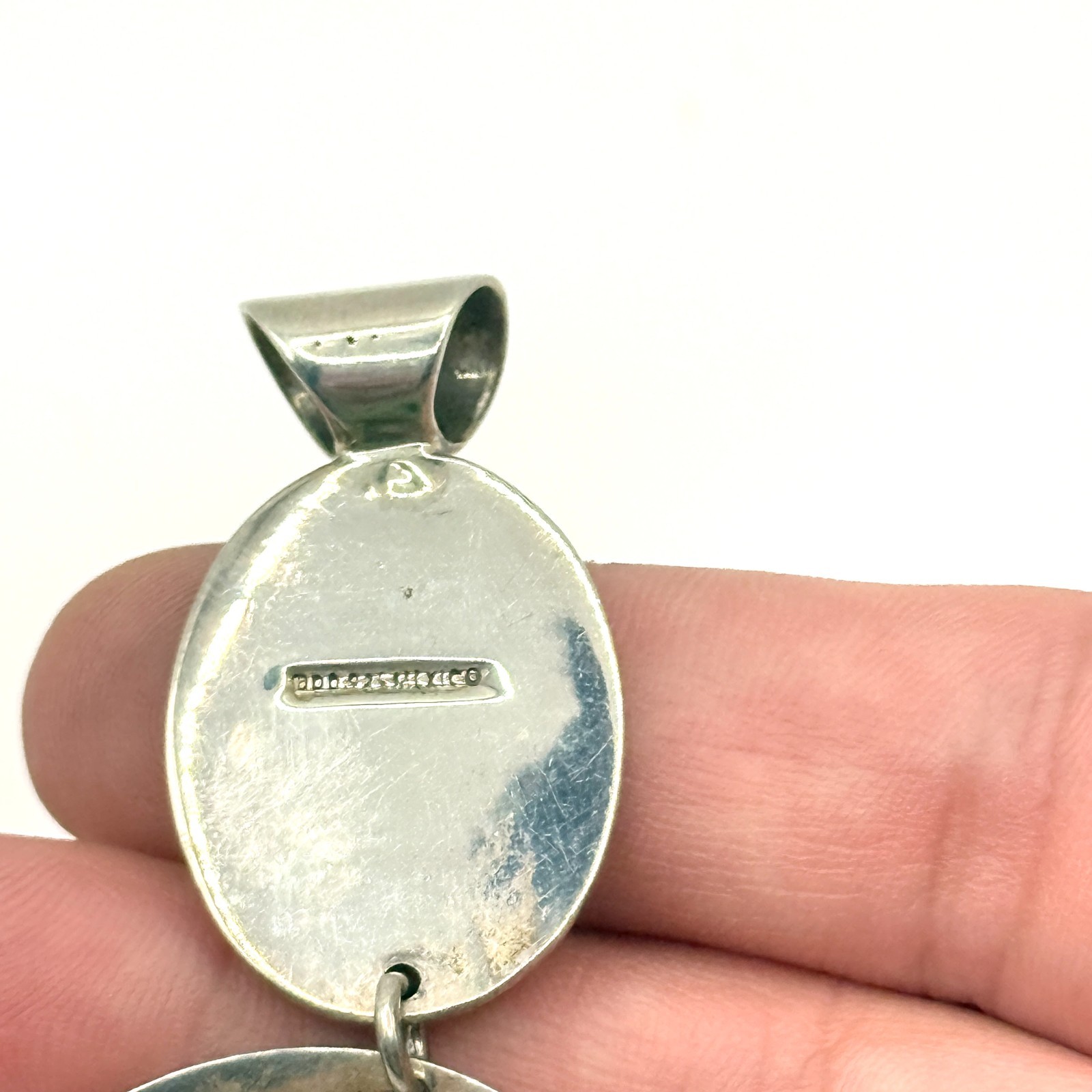 Dominique Dinouart DDD Sterling Silver 925 Green Zoisite Gemstone Dangle Pendant