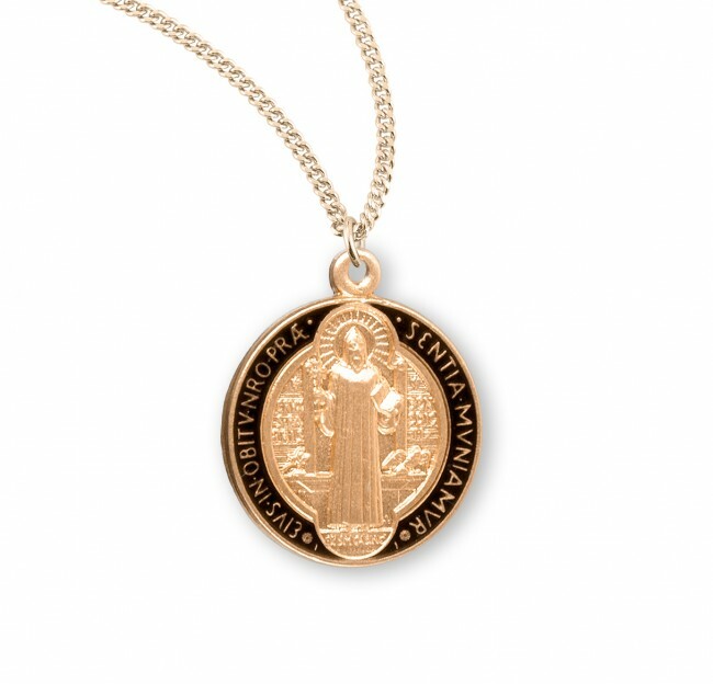 Saint Benedict Jubilee Gold Over Sterling Silver Medal , Comes Boxed, Made in US