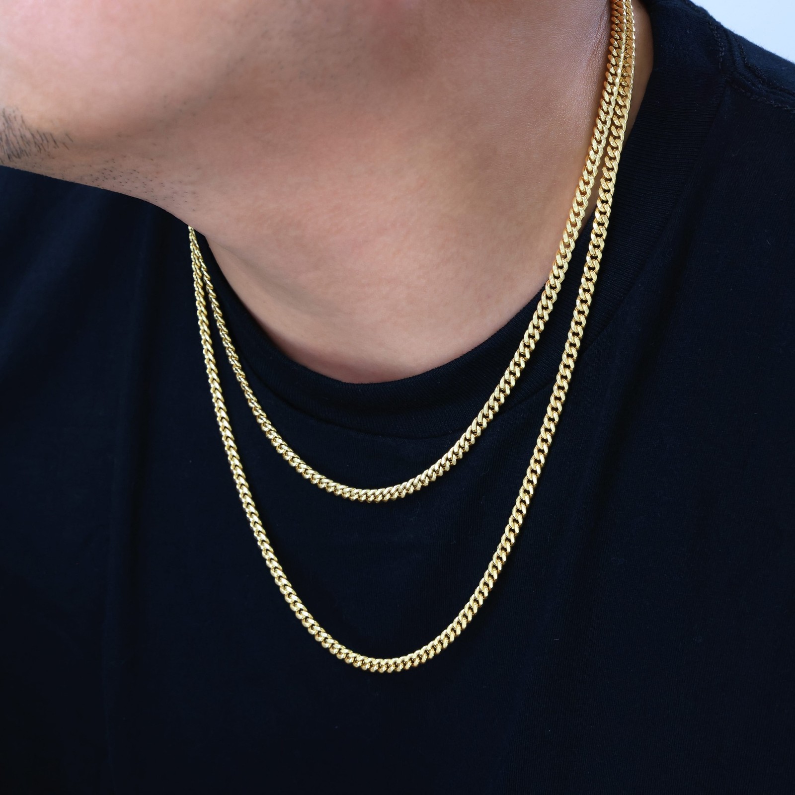 10K Yellow Gold 4.5mm Miami Cuban Link Chain Italian Necklace Womens 16″