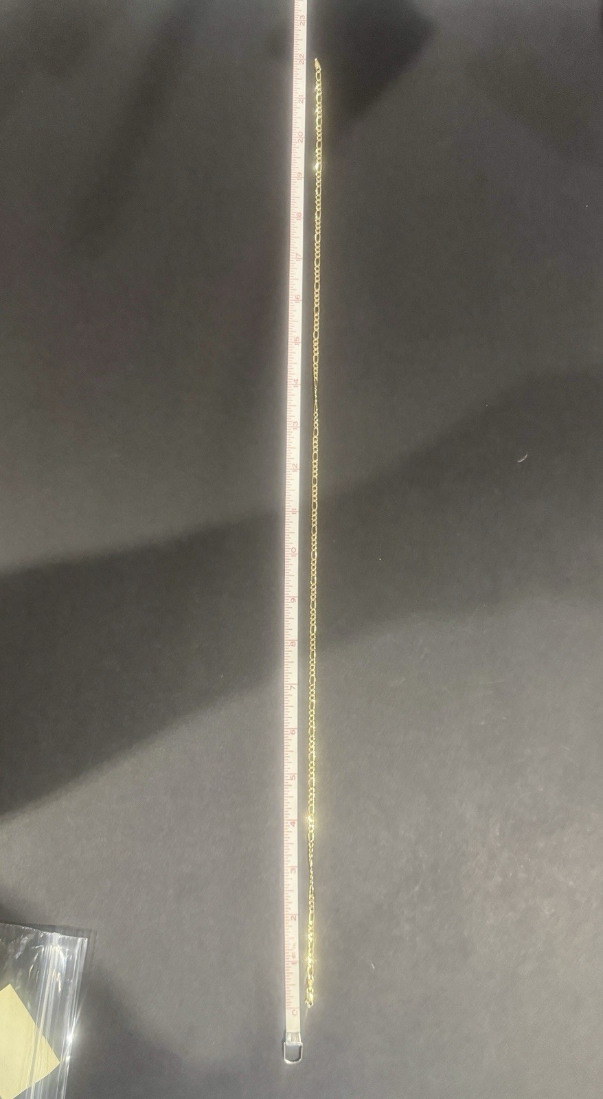 Solid 14K Yellow Gold Figaro Chain Necklace 22″ Long 4.15g Genuine Mens
