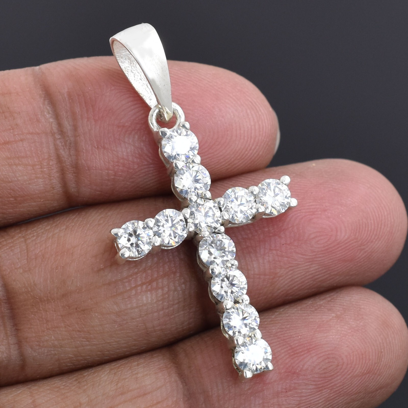Gorgeous 5.00 Ct Certified Diamond Cross Pendant, Unisex Gift. VIDEO