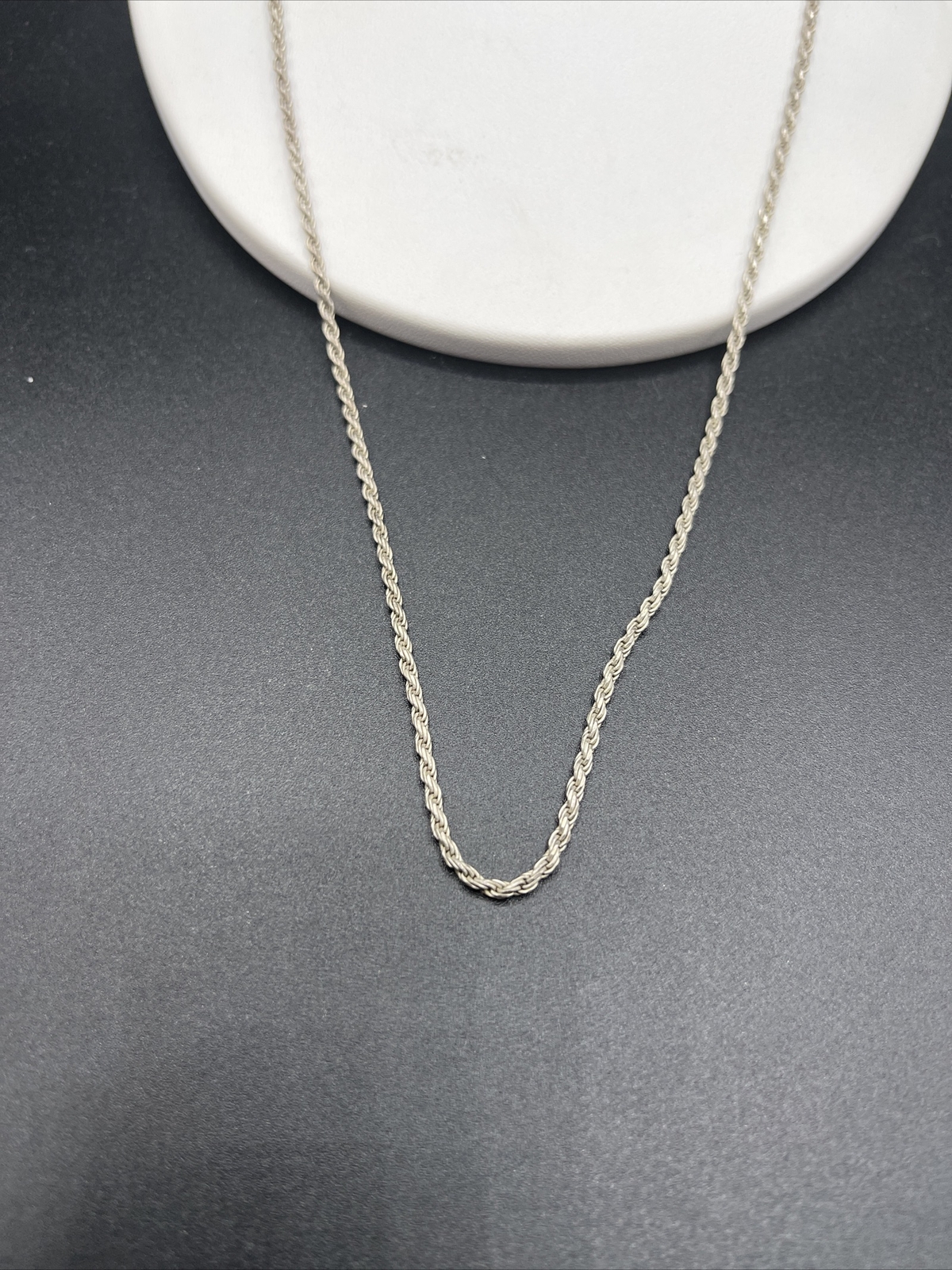 Stunning 925 Silver Twisted Rope Necklace made in Italy #C57