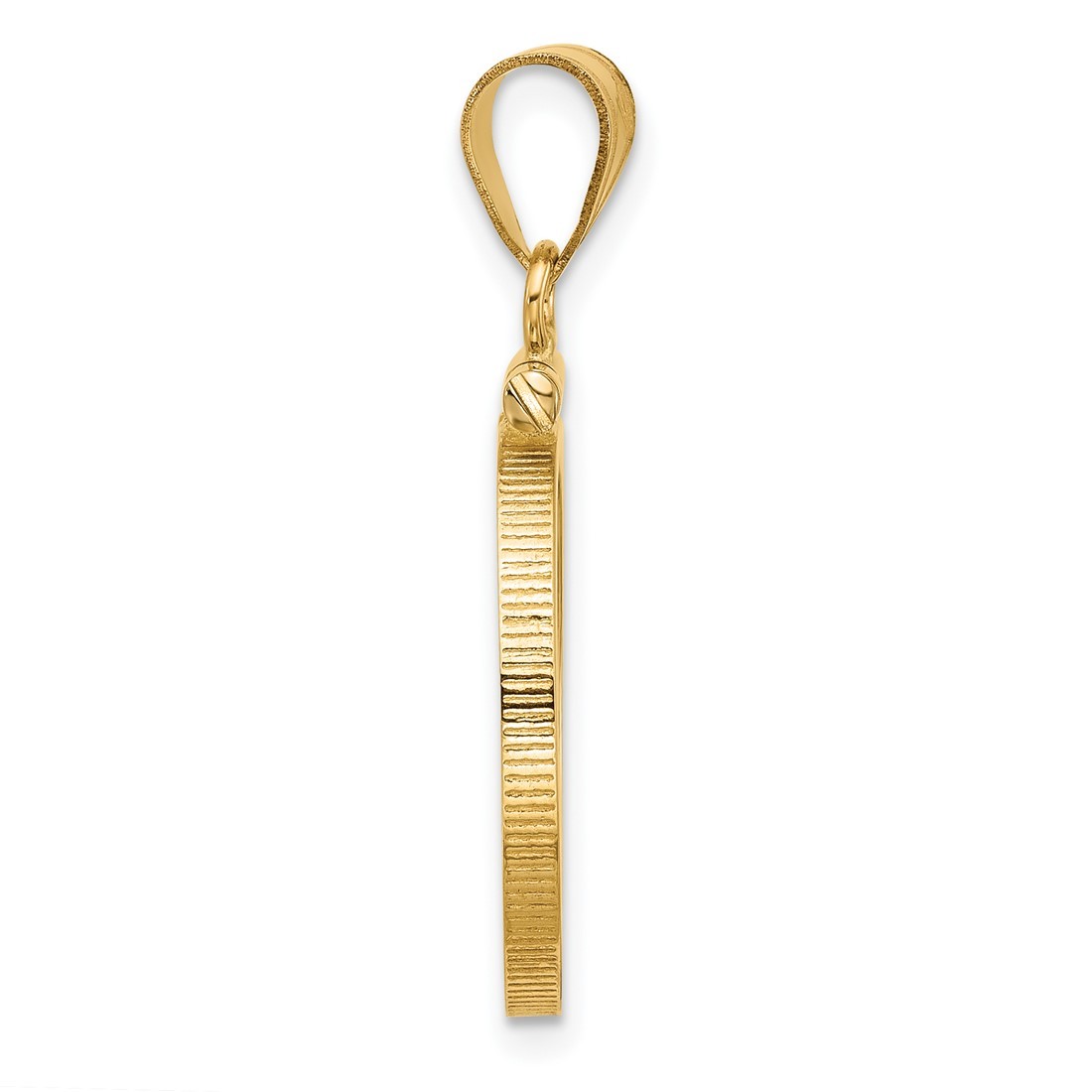 14k Yellow Gold 17.8mm Polished Screw Top Coin Bezel Pendant