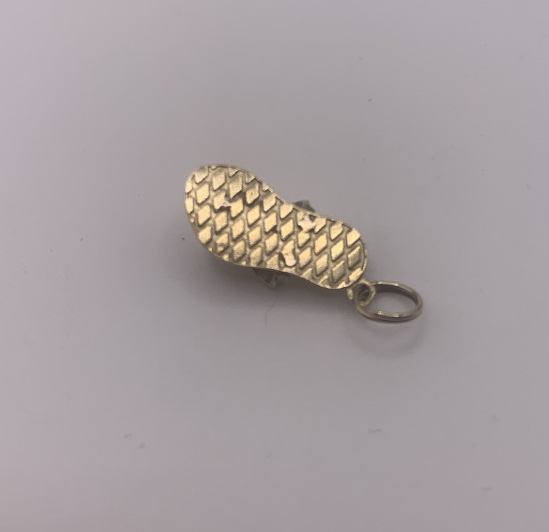 14k Solid Tri-tone Yellow Rose White Gold Flip-flop Flower Sandal Charm