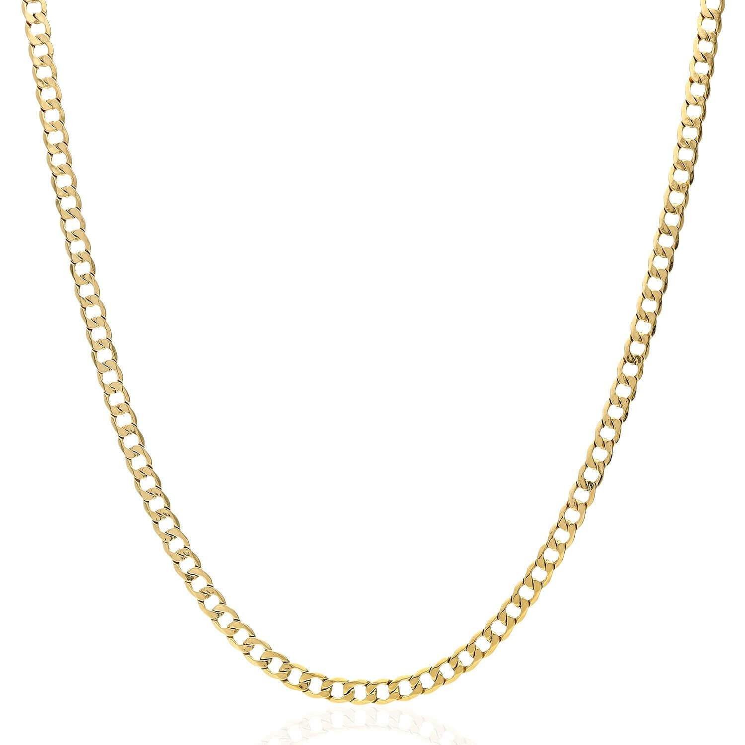 10K Yellow Gold 3.5mm Cuban Chain (Hollow) 16″-26″