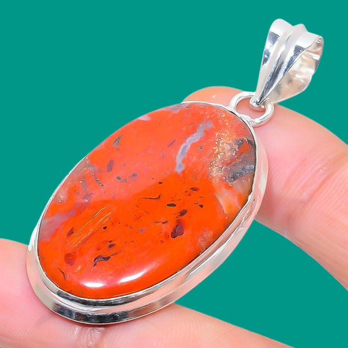 Boulder Opal Gemstone 925 Sterling Silver Handmade Jewelry Pendant 2.25″ q773