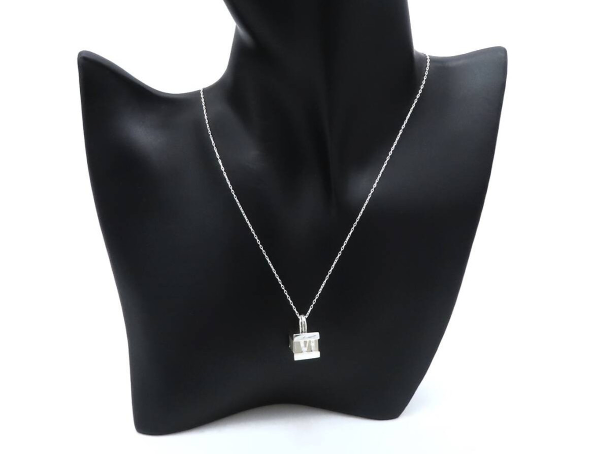 Tiffany & Co. Atlas Cadena Padlock Necklace 40cm 16 in Silver 925 Japan [Used]