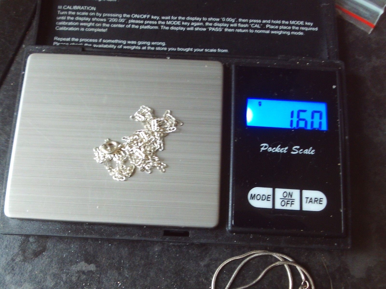 925 silver 17″ elongated link chain necklace 2 mm width