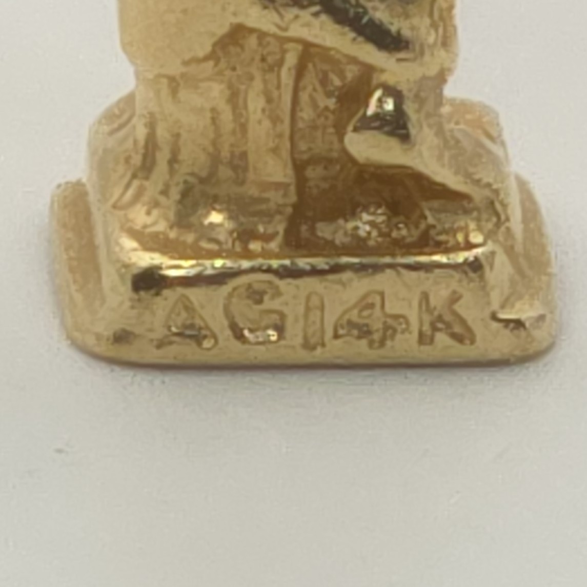 3d 14k Yellow Gold Statue Of Liberty Lady Pendant New York 1″ Charm 2 grams Vtg