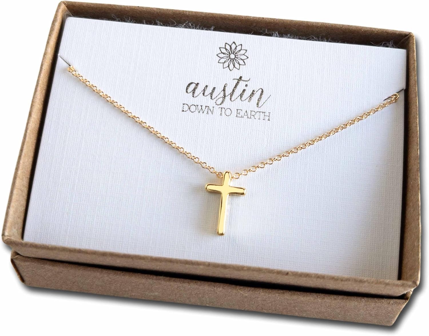 14K Gold Cross Necklace for Women Tiny Cross Necklace for Women 14K Gold