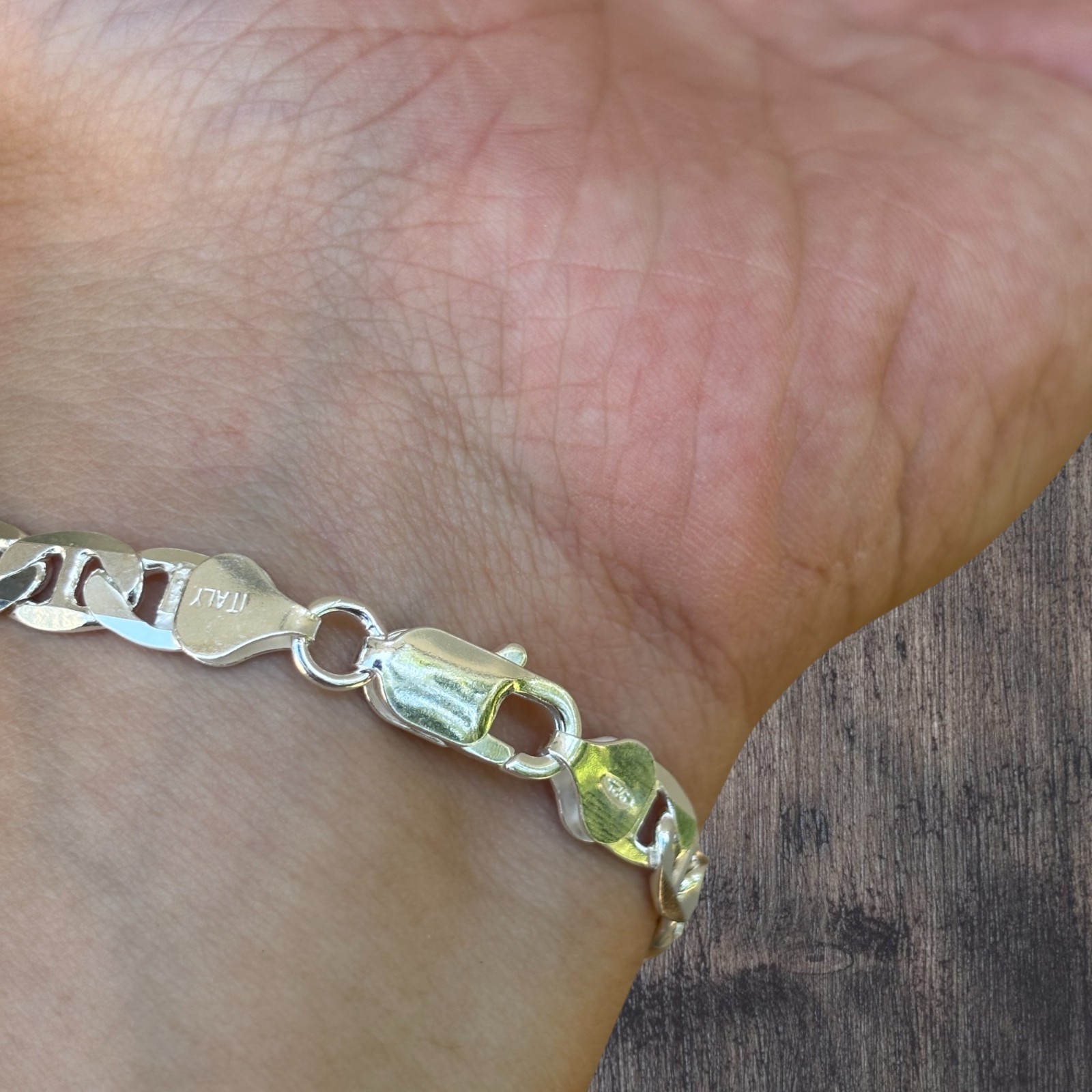 6mm Mariner Link Bracelet – Real Solid 925 Sterling Silver Or 14k Gold Vermeil