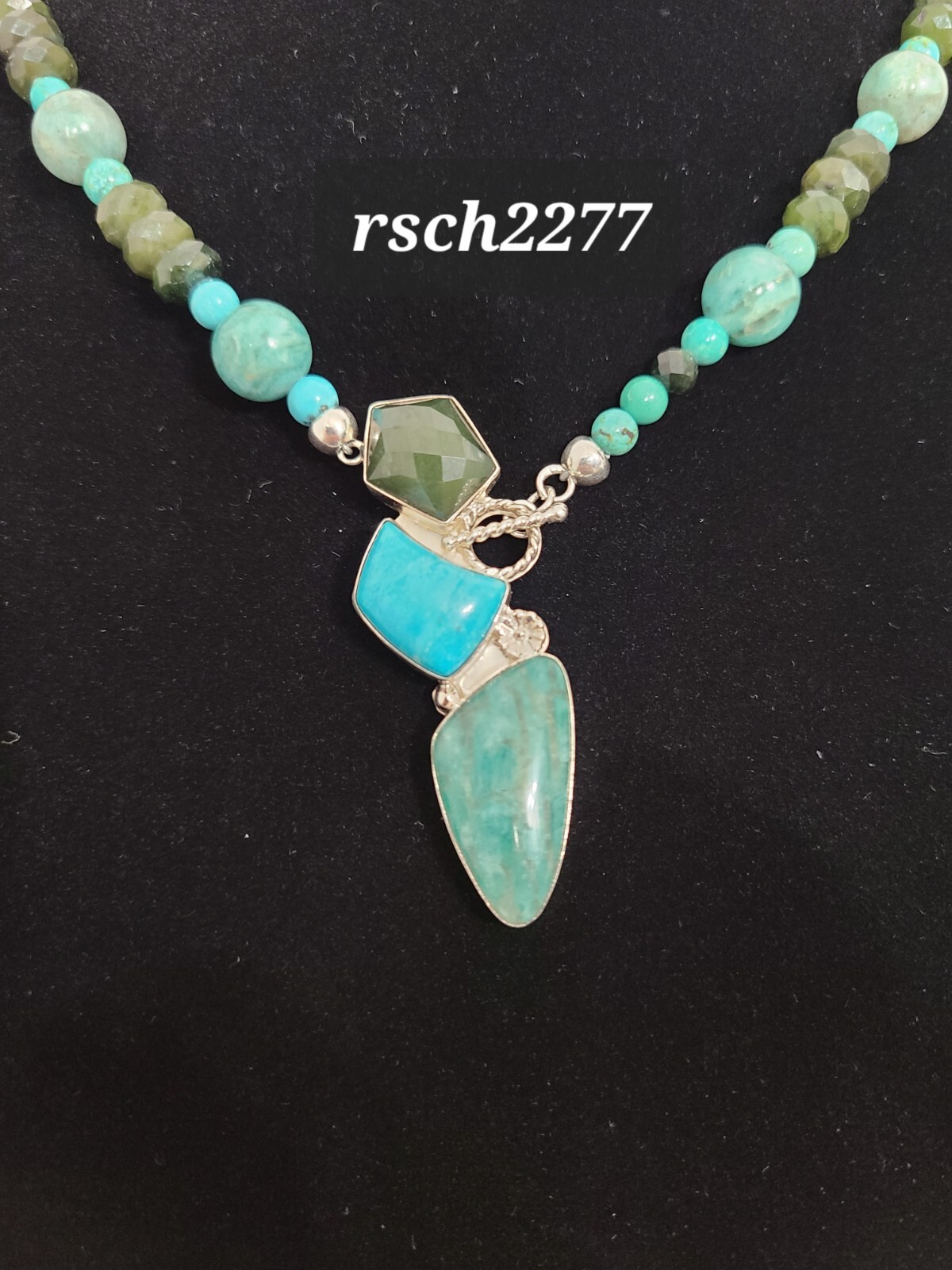 Jay King Sterling Silver MultiGemstone Toggle Necklace-NWT-Orig. $200